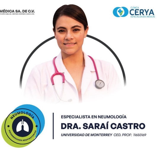 Fotografía de Dr. Saraí Castro Elías, Neumólogo en Monterrey, Nuevo Leon